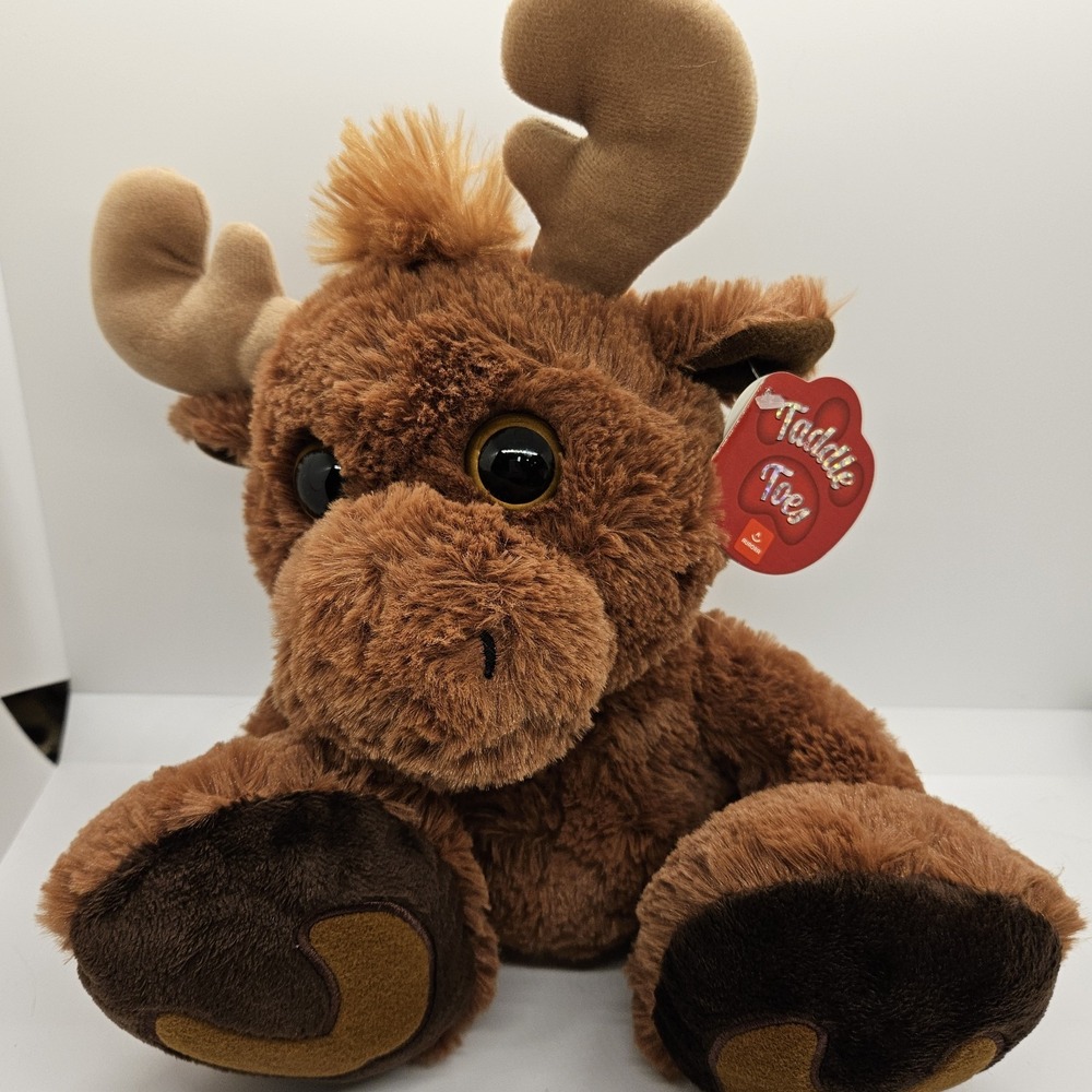 Aurora‎ Taddle Toes Moose Plush Stuffed Animal Brown Antlers NWT